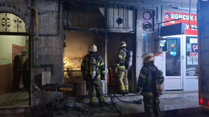 bursa'da çay ocağında yangın