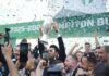 Bursaspor, şampiyonluk kupasını törenle aldı