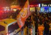 Bursa’da Galatasaray taraftarlarından galibiyet coşkusu