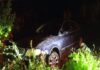 Bursa’da tarlaya uçtuğu otomobilini bırakıp gitti