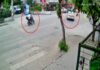 Bursa’da motosiklet ile otomobilin çarpıştığı kaza kamerada; 2 yaralı