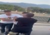 Bursa’da minibüs şoförlerinin yol verme kavgası kamerada