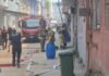 Bursa’da çatı katında çıkan yangın kamerada