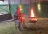 Bursa’da hobi bahçesinde yaktığı ateşte patlama oldu!