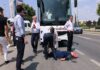 Bursa’da Yolcu otobüsünün çarptığı yaya ağır yaralandı