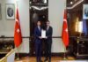 Cumhurbaşkanı Yardımcısı Yılmaz, Japonya Devlet Bakanı Nakasone ile görüştü